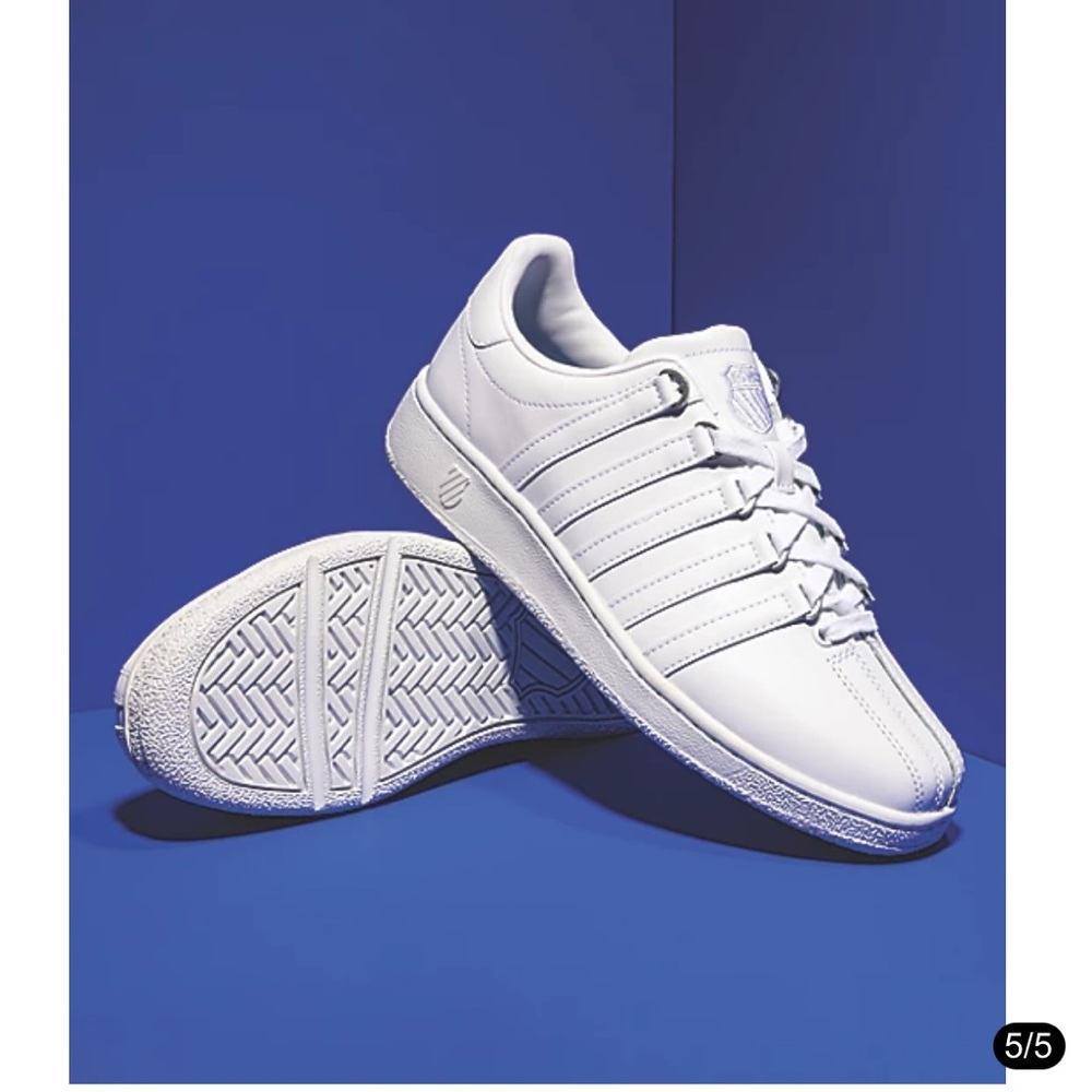 K-Swiss Classic White & Silver Shoes